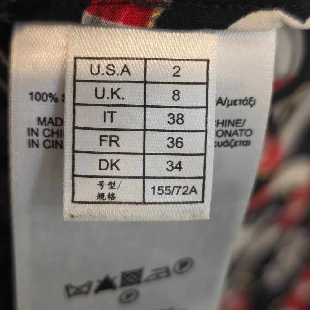Brooks Brothers Silk Button Up Blouse Sz 2 XS Navy Nautical Print Old Money - Picture 9 of 10